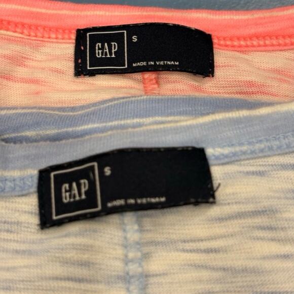 Gap LOT OF 2 T-Shirt Dresses Size Small Striped Cap Sleeve Knee Length Coastal - Picture 8 of 8